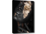 ΠΙΝΑΚΑΣ ΚΑΜΒΑΣ DARK SKINNED GIRL WITH GOLD MAKEUP HM7196.01 50X3X70 εκ.
