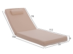 ΜΑΞΙΛΑΡΙ ΞΑΠΛΩΣΤΡΑΣ POLYESTER CHIOS ΜΠΕΖ HM11236.01P 196(117+1+78)x58x9εκ.