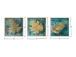 ΠΙΝΑΚΑΣ ΚΑΜΒΑΣ ΤΡΙΠΤΥΧΟ GOLDEN TROPICAL LEAVES HM7200.02  90Χ3Χ30 εκ.