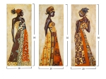 ΠΙΝΑΚΑΣ ΤΡΙΠΤΥΧΟ MDF AFRICAN STYLE WOMEN HM7204.03 60X0,3X50 εκ.