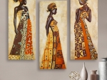 ΠΙΝΑΚΑΣ ΤΡΙΠΤΥΧΟ MDF AFRICAN STYLE WOMEN HM7204.03 60X0,3X50 εκ.