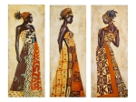 ΠΙΝΑΚΑΣ ΤΡΙΠΤΥΧΟ MDF AFRICAN STYLE WOMEN HM7204.03 60X0,3X50 εκ.