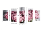 ΠΙΝΑΚΑΣ ΠΕΝΤΑΠΤΥΧΟ MDF ENGLISH ROSES HM7206.02 100x60x0,3 εκ.