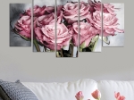 ΠΙΝΑΚΑΣ ΠΕΝΤΑΠΤΥΧΟ MDF ENGLISH ROSES HM7206.02 100x60x0,3 εκ.