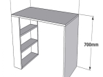 ΓΡΑΦΕΙΟ ΥΠΟΛΟΓΙΣΤΗ AVELINE ΜΕΛΑΜΙΝΗΣ ΛΕΥΚΟ HM8884.01 90Χ50Χ70Υεκ.