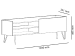 ΕΠΙΠΛΟ ΤΗΛΕΟΡΑΣΗΣ HANNA ΦΥΣΙΚΟ ΜΕ ΑΝΘΡΑΚΙ HM8891.01 120x33,1x49,5Υ εκ.
