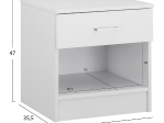 ΚΟΜΟΔΙΝΟ ΜΕ 1 ΣΥΡΤΑΡΙ LANEY ΛΕΥΚΟ HM2345.05 45x35,5x47 εκ.