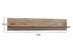 ΡΑΦΙ ΤΟΙΧΟΥ SAGE HM8840 ΓΚΡΙ ΦΥΣΙΚΟ 150x21,9x29,6 εκ.