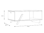 ΤΡΑΠΕΖΙ ΣΑΛΟΝΙΟΥ OTTO HM8815 ΣΤΑΧΤΙ ΜΑΥΡΟ 110x60x33 εκ.
