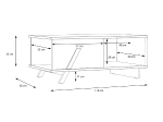 ΤΡΑΠΕΖΙ ΣΑΛΟΝΙΟΥ OTTO HM8815 ΣΤΑΧΤΙ ΜΑΥΡΟ 110x60x33 εκ.