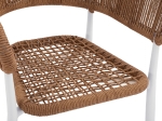 ΠΟΛΥΘΡΟΝΑ ΑΛΟΥΜΙΝΙΟΥ EULO ΛΕΥΚΗ ΜΕ ΣΥΝΘΕΤΙΚΟ RATTAN ΜΠΕΖ HM5783.02 56x60x78Y εκ.