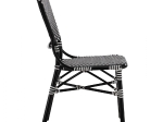 ΚΑΡΕΚΛΑ ΑΛΟΥΜΙΝΙΟΥ BAMBOO LOOK ΜΕ WICKER ΜΑΥΡΟ ΛΕΥΚΟ HM5792.02 46x60x96 εκ.