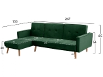 ΚΑΝΑΠΕΣ ΚΡΕΒΑΤΙ ΓΩΝΙΑ ΑΝΑΣΤΡΕΨΙΜΗ TALIA HM3153.03 ΒΕΛΟΥΔΟ ΚΥΠΑΡΙΣΣΙ 267x153x85 εκ.