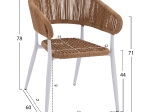ΣΕΤ ΤΡΑΠΕΖΑΡΙΑ 3ΤΜΧ ΤΡΑΠΕΖΙ ΑΛΟΥΜΙΝΙΟΥ 80X80 & ΠΟΛΥΘΡΟΝΕΣ ΛΕΥΚΕΣ HM11442
