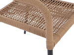 ΠΟΛΥΘΡΟΝΑ ΑΛΟΥΜΙΝΙΟΥ NOJO HM5771.02 ΓΚΡΙ ΜΕ P.E.TWIST RATTAN ΜΠΕΖ 55x63x82Y εκ.