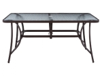 ΤΡΑΠΕΖΙ BRUNO 150X90Χ75Υεκ. ΜΕΤΑΛΛΙΚΟ ΟΡΘΟΓΩΝΙΟ ΚΑΦΕ ΜΕ ΤΡΥΠΑ ΟΜΠΡΕΛΑΣ Φ38 HM5145.12
