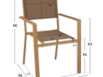 ΠΟΛΥΘΡΟΝΑ ΜΕΤΑΛΛΙΚΗ KALEB CAPPUCCINO-GOLD HM5766.04 TEXTILINE ΜΟΚΑ 57x56x90 εκ.