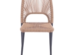 ΚΑΡΕΚΛΑ ΑΛΟΥΜΙΝΙΟΥ ΓΚΡΙ ΜΕ P.E.TWIST RATTAN ΜΠΕΖ HM5770.02 45x63x82Υ εκ.
