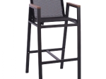 ΣΚΑΜΠΟ ΜΠΑΡ ΑΛΟΥΜΙΝΙΟΥ ΑΝΘΡΑΚΙ ΜΕ POLYWOOD 52 x 58 x 108 εκ. HM5790.02