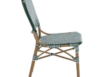 ΚΑΡΕΚΛΑ ΑΛΟΥΜΙΝΙΟΥ BAMBOO LOOK ΜΕ WICKER ΠΡΑΣΙΝΟ ΛΕΥΚΟ HM5792.01 47x55x98 εκ.