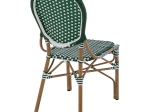 ΚΑΡΕΚΛΑ ΑΛΟΥΜΙΝΙΟΥ BAMBOO LOOK ΜΕ WICKER ΠΡΑΣΙΝΟ ΛΕΥΚΟ HM5792.01 47x55x98 εκ.