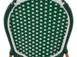 ΚΑΡΕΚΛΑ ΑΛΟΥΜΙΝΙΟΥ BAMBOO LOOK ΜΕ WICKER ΠΡΑΣΙΝΟ ΛΕΥΚΟ HM5792.01 47x55x98 εκ.