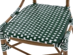 ΚΑΡΕΚΛΑ ΑΛΟΥΜΙΝΙΟΥ BAMBOO LOOK ΜΕ WICKER ΠΡΑΣΙΝΟ ΛΕΥΚΟ HM5792.01 47x55x98 εκ.