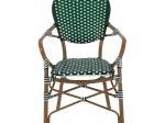 ΠΟΛΥΘΡΟΝΑ ΑΛΟΥΜΙΝΙΟΥ BAMBOO LOOK ΜΕ WICKER ΛΕΥΚΟ ΠΡΑΣΙΝΟ HM5793.01 56x59x98 εκ.