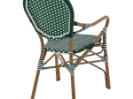 ΠΟΛΥΘΡΟΝΑ ΑΛΟΥΜΙΝΙΟΥ BAMBOO LOOK ΜΕ WICKER ΛΕΥΚΟ ΠΡΑΣΙΝΟ HM5793.01 56x59x98 εκ.
