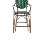 ΣΚΑΜΠΟ ΑΛΟΥΜΙΝΙΟΥ BAMBOO LOOK ΜΕ WICKER ΠΡΑΣΙΝΟ ΛΕΥΚΟ HM5794.01 56x60x126 εκ.
