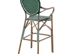 ΣΚΑΜΠΟ ΑΛΟΥΜΙΝΙΟΥ BAMBOO LOOK ΜΕ WICKER ΠΡΑΣΙΝΟ ΛΕΥΚΟ HM5794.01 56x60x126 εκ.
