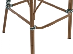 ΣΚΑΜΠΟ ΑΛΟΥΜΙΝΙΟΥ BAMBOO LOOK ΜΕ WICKER ΠΡΑΣΙΝΟ ΛΕΥΚΟ HM5794.01 56x60x126 εκ.