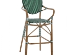 ΣΚΑΜΠΟ ΑΛΟΥΜΙΝΙΟΥ BAMBOO LOOK ΜΕ WICKER ΠΡΑΣΙΝΟ ΛΕΥΚΟ HM5794.01 56x60x126 εκ.