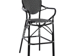 ΣΚΑΜΠΟ ΑΛΟΥΜΙΝΙΟΥ BAMBOO LOOK ΜΕ WICKER ΜΑΥΡΟ ΛΕΥΚΟ HM5794.02 56x60x126 εκ.
