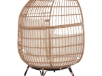 ΠΟΛΥΘΡΟΝΑ ΦΩΛΙΑ ALLEGRA HM5764 ΜΕ WICKER ΣΕ ΜΠΕΖ ΑΠΟΧΡΩΣΗ 110x85x148 εκ.