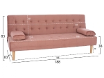 ΚΑΝΑΠΕΣ ΚΡΕΒΑΤΙ WANDA HM3149.12 ΜΕ ΒΕΛΟΥΔΟ ΣΑΠΙΟ ΜΗΛΟ 188X83X83Y εκ.
