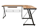 ΓΩΝΙΑΚΟ ΓΡΑΦΕΙΟ WALNUT ΕΠΙΦΑΝΕΙΑ ΜΕ ΜΕΤΑΛΛΙΚΟ ΣΚΕΛΕΤΟ HM2127.02 158Χ120Χ74εκ.