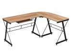 ΓΩΝΙΑΚΟ ΓΡΑΦΕΙΟ WALNUT ΕΠΙΦΑΝΕΙΑ ΜΕ ΜΕΤΑΛΛΙΚΟ ΣΚΕΛΕΤΟ HM2127.02 158Χ120Χ74εκ.