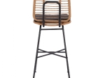 ΣΚΑΜΠΟ ΜΕΤΑΛΛΙΚΟ EDDIE ΜΕ ΜΑΞΙΛΑΡΙ HM5708 ΜΕ WICKER ΜΠΕΖ 45Χ46.5Χ115Υ εκ.