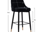 ΣΚΑΜΠΟ ΜΠΑΡ SERENITY HM8519.04 ΒΕΛΟΥΔΟ ΜΑΥΡΟ ΜΕ ΜΕΤΑΛΛΙΚΟ ΣΚΕΛΕΤΟ 53x48x110 εκ.