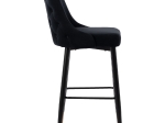 ΣΚΑΜΠΟ ΜΠΑΡ SERENITY HM8519.04 ΒΕΛΟΥΔΟ ΜΑΥΡΟ ΜΕ ΜΕΤΑΛΛΙΚΟ ΣΚΕΛΕΤΟ 53x48x110 εκ.