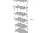 ΒΙΒΛΙΟΘΗΚΗ ΡΑΦΙΕΡΑ HM9027.03 ΛΕΥΚΟ- ΜΑΥΡΟ 48x31x165Y εκ.