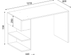 ΓΡΑΦΕΙΟ ΜΕΛΑΜΙΝΗΣ GIZELA ΜΕ ΡΑΦΙΑ HM9081.01 ΛΕΥΚΟ ΚΑΡΥΔΙ 121,8x60x73,8Y εκ.