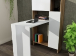 ΓΡΑΦΕΙΟ ΜΕ ΒΙΒΛΙΟΘΗΚΗ ALCOTT HM9087.01 ΛΕΥΚΟ ΚΑΡΥΔΙ 90x72,1x120Y εκ.