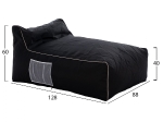 ΠΟΥΦ ZAFER HM5772.02 ΜΕ TEXTILINE ΜΑΥΡΟ ΚΑΙ ΛΕΥΚΟ ΡΕΛΙ 88x128x40-60Υ εκ.