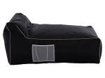 ΠΟΥΦ ZAFER HM5772.02 ΜΕ TEXTILINE ΜΑΥΡΟ ΚΑΙ ΛΕΥΚΟ ΡΕΛΙ 88x128x40-60Υ εκ.