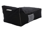 ΠΟΥΦ ZAFER HM5772.02 ΜΕ TEXTILINE ΜΑΥΡΟ ΚΑΙ ΛΕΥΚΟ ΡΕΛΙ 88x128x40-60Υ εκ.