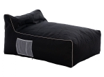 ΠΟΥΦ ZAFER HM5772.02 ΜΕ TEXTILINE ΜΑΥΡΟ ΚΑΙ ΛΕΥΚΟ ΡΕΛΙ 88x128x40-60Υ εκ.