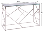 ΚΟΝΣΟΛΑ JANA HM8620.01 ΜΕ ΓΥΑΛΙ ΚΑΙ ΒΑΣΗ ΧΡΩΜΙΟΥ 120X40Χ78Υ EK.