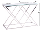 ΚΟΝΣΟΛΑ HOLLAND HM8622.01 ΜΕ ΓΥΑΛΙ ΚΑΙ ΒΑΣΗ ΧΡΩΜΙΟΥ 120X40Χ78 EK.